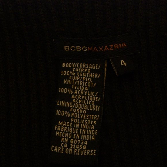 BCBG  Max Azria pebbled leather aviator flight jacket size 2 /4 /xxs/ xs - Picture 4 of 11